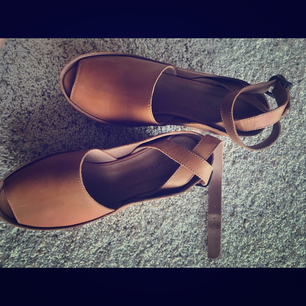 Wedge Sandals. Ankle wrap